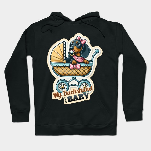 Baby dachshund Hoodie by k9-tee